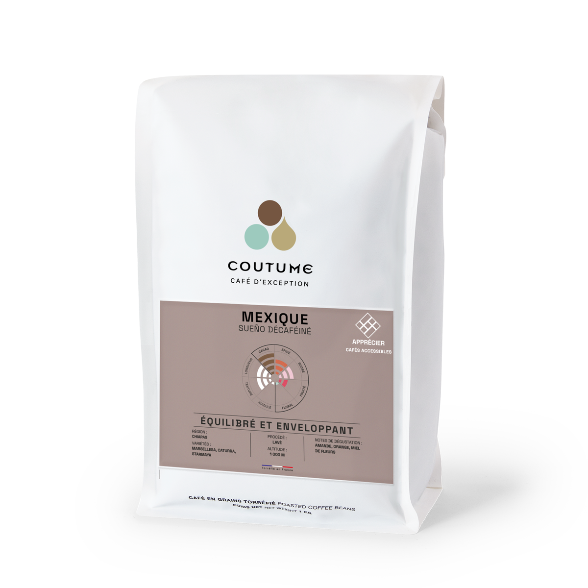 Café Décaféiné Mexique Sueño 1kg