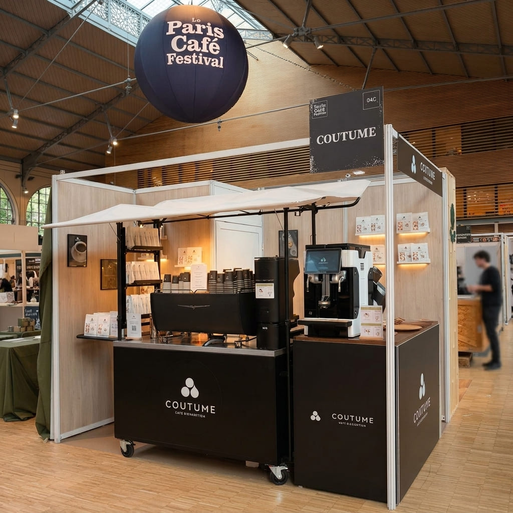 Stand coutume café au salon Paris café festival